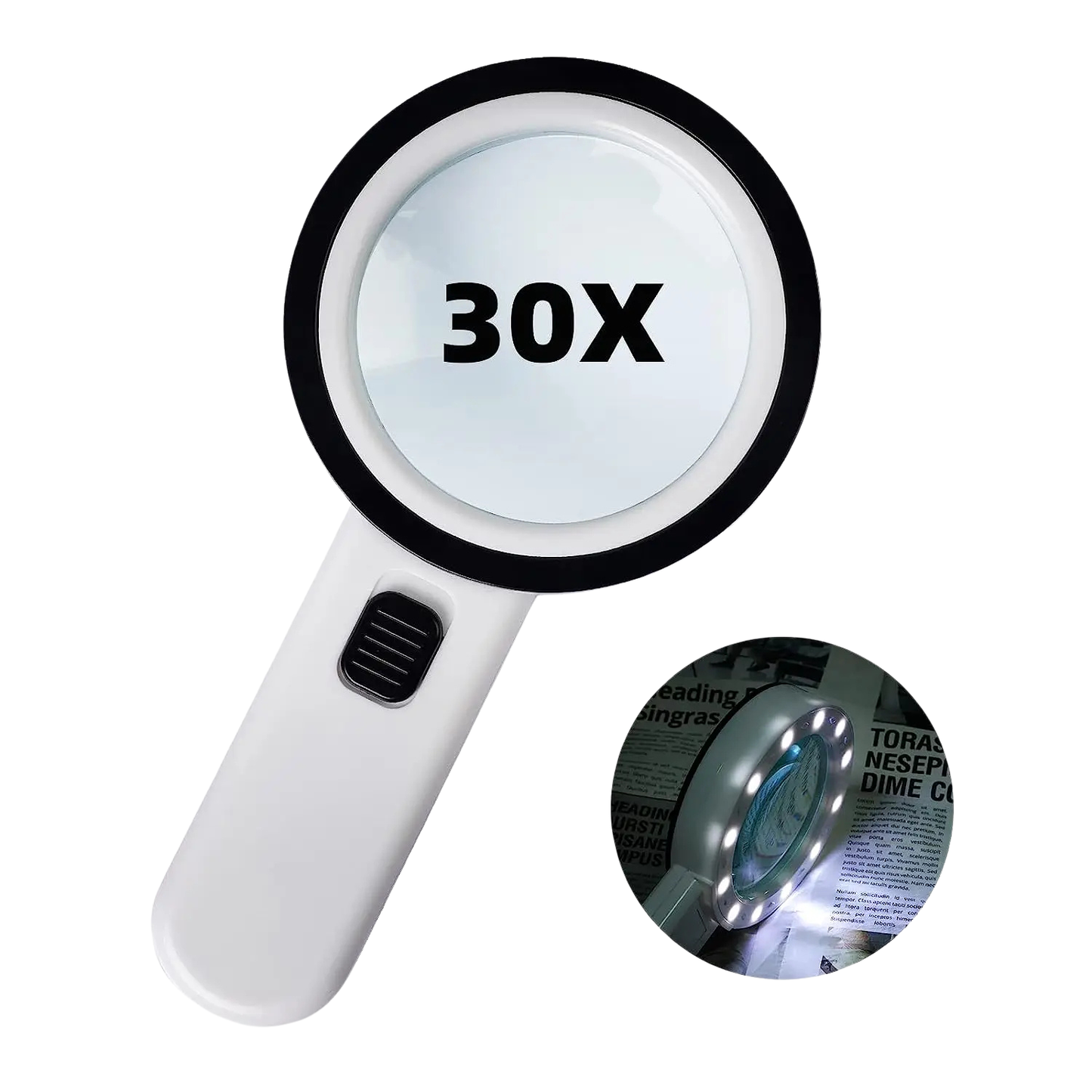 Handheld 30x Magnifying Glass